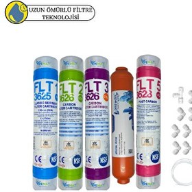 Resim Pemax Water Solutions Kapalı Kasa Su Arıtma Cihazları İçin Sertifikalı 5'li Mebransız 12" Tatlandırıcılı-Mineral Set 