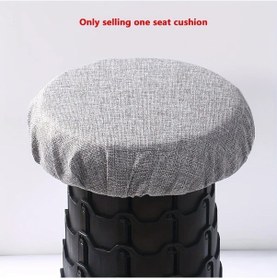 Resim Tongdashop 1 Adet Gri Kamp Taburesi Pufu - Nylon Polyester Portatif Katlanır Outdoor Gri 