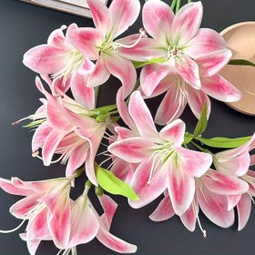 Resim 3 adet/6 adet Yapay Bitkiler Yapay Çiçekler Lili Ev Dekorasyonu Masaüstü Dekorasyonu Çiçek Düzenleme Yapay Çiçekler Yapay Dekorasyonlar Plastik Çiçekler Bahçe Dekorasyonu Düğün Dekorasyonu Çiçekler El Buketi Sahte Çiçekler 