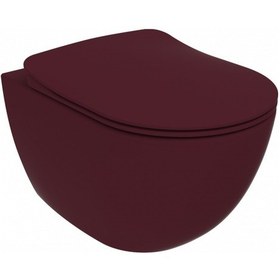 Resim Creavit Free Rim-off Duroplast Yavaş Kapanan Klozet Kapaklı Berry Set 