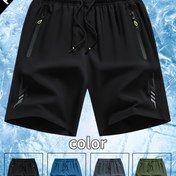 Resim Yueli Water OBM Erkekler için Hızlı Kuruyan Nefes Alabilir Atletik Şortlar - Ayarlanabilir Elastik Bel Bandı, Hafif %95 Polyester/%5 Elastan, Koşu, Spor Salonu, Bisiklet Sürme ve Dış Aktiviteler İçin Düzenli Kalıp, Cepli Yazlık Yüzme Şortları 