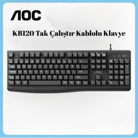 Resim AOC Kb120B-62 F Tuş Dizilimli Usb Kablolu Klavye 
