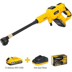 Resim Altınmakas Mks-5410 Akülü Oto Yıkama Makinesi Seti 30 Bar Köpük Hazneli Taşınabilir Araba Temizleyici 