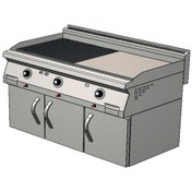 Resim Karacasan Endüstriyel 900 Seri Dolaplı 120 Cm Doğalgazlı Yarı Kanallı Izgara Krcs.eızdyg.1290 