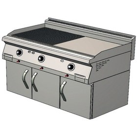 Resim Karacasan Endüstriyel 900 Seri Dolaplı 120 Cm Doğalgazlı Yarı Kanallı Izgara Krcs.eızdyg.1290 