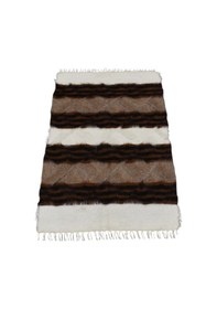 Resim Zehra Abla Halı Yeni El Dokuma Nadir Tiftik Yün Siirt Battaniyesi Kilim 5765 