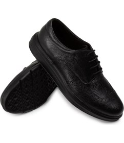 Resim Deery Hakiki Deri Siyah Oxford Günlük Erkek Ayakkabı 