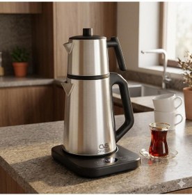 Resim Cvs DN 1557 1.8 L Çelik Isı Ayarlı Digitea + Çay Makinesi 