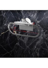 Resim Lazer Kendinden Yapışkanlı Ve Vidalı Paslanmaz Çelik Oval Havluluk Çok Renkli 