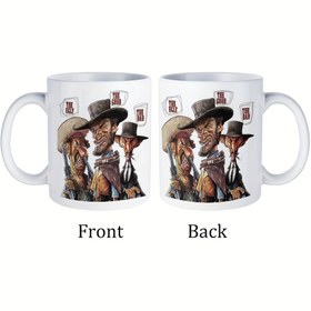 Resim 1 adet 11 oz Seramik Kahve Kupa - İyi, Kötü ve Çirkin Tasarım, Sıcak ve Soğuk İçecekler için Yalıtımlı Bardak, Batı Film Hayranları için Mükemmel Hediye, Ev veya Ofis için Dayanıklı İçecek Kabı, Kahve Bar Aksesuarları, Kahve Kupası 