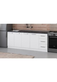 Resim Minar 210 Cm Mutfak Dolabı Beyaz 210-B2-Alt Modül Beyaz 