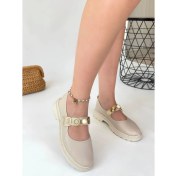 Resim Okira Bej Cilt Oxford Ayakkabı 