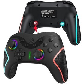 Resim Youtek 2023 Yeni Nesil Switch Kablosuz Oyun Kumandası: Titreşimli, Gecikmesiz, 3 Kademeli Hızlı Ateş, Sol Mavi Sağ Kırmızı 