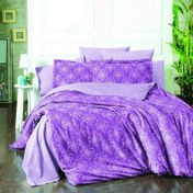 Resim Maxstyle Vintage Lyocell Mürdüm Çift Kişilik Nevresim Takımı 