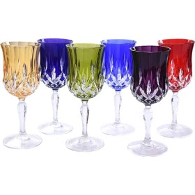 Resim Decorium Kırmızı Şarap Kadehi 6 Prc Crıstallıne M03605 