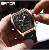 Resim Oldfriend Siyah Gümüş Sanda Işıklı Erkek Spor Saati Dayanıklı Koşu Kronometre Alarmlı Diğer 