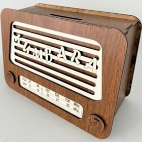 Resim Radyo Kumbara Ahşap 18 Cm 