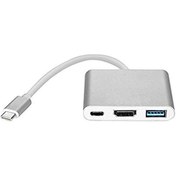 Resim 3 İn1 Type-C To HDMI 4K USB 3.0 Çevirici Dönüştürücü Adaptör 