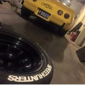 Resim Performance Stickers Lastik Yazısı Speedhunters 4 Adet Beyaz 1.sınıf Kalite Solmaz Stıker 