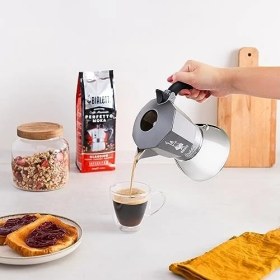 Resim Storemax - Brikka Indüksiyon: 4 Cups Ocak Üstü Bol Köpüklü Espresso Pişirici - 170ML - Alt Hazne: Dış Paslanmaz Çelik Iç - Patentli Valfi - Indüksiyon Ocak Türleri Için Uygundur 
