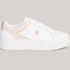 Resim Tommy Hilfiger TH PLATFORM COURT SNEAKER Kadın Beyaz Sneaker FW0FW079100LB 