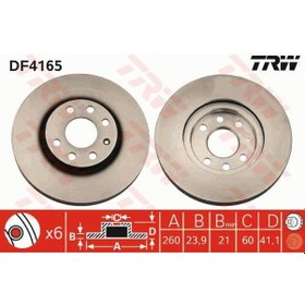 Resim Trw-df4165 - Fren Disk Ön Combo 00 Merıva A 03 Tıgra B 04 6 