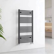 Resim Duffmart Rainbow 5/10 Düz 50x100 cm Antrasit Havlupan 