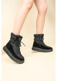 Resim Guja Süet Garnili Şişme Bot Siyah-6062-siyah Siyah 