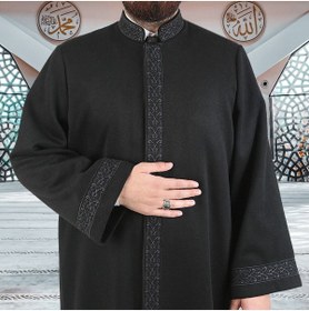 Resim İkranur Kışlık Kaşe İmam Cübbesi Hüdhüd Siyah 