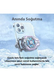 Resim Polham Universal Işıklı Radyatörlü SüperCool Oyuncular için Telefon Soğutma Fanı, Kompakt Soğutucu 
