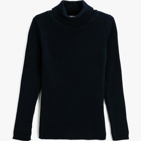 Resim Kız Çocuk Basic Balıkçı Yaka Kazak Ribanalı 