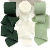 Resim 3 Rulo, Hafif Yeşil El Yapımı Püsküllü Şifon Kurdele 4.06cm" X 6.4 Metre İpek Kurdele Renkli Rustik Kurdele, Sahne Dekoru, Festival Dekoru, Ev Dekoru, Ofis Dekoru, Noel Hediyesi, Tema Partisi Dekoru, Noel Dekoru 