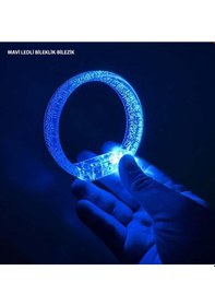Resim Mi Led Işıklı Baskı Yapılabilen Pilli Bileklik Bilezik 1,5 Cm Genişlik - Mg-874106 