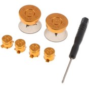 Resim Suntek Sony PS4 Denetleyicisi İçin Yedek Düğmeler ve Analog Kontrol Çubukları Altın 