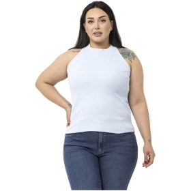 Resim Disentis Büyük Beden Halter Yaka Yarım Balıkçı Fitilli Kaşkorse Bebe Mavi Body-bebe Mavi Bebek Mavisi 