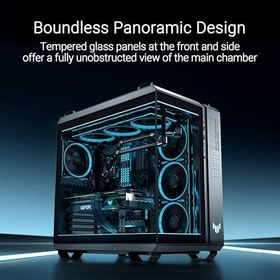 Resim Asus TUF Gaming GT502 Horizon Fansız ATX Oyuncu Kasası 