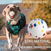 Resim Dayanıklı Isırmaya Dayanıklı Köpek Oyuncak Topu - Etkileşimli Evcil Hayvan Egzersizi ve Diş Temizleme Topu, Elastik TPR Malzeme, Toksik Olmayan, Küçük Irklar İçin Özel Olarak Tasarlanmış, Pil Gerektirmez 