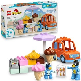 Resim LEGO® DUPLO® Bluey: Bluey ile Dondurma Gezisi 10458 - 2 Yaş ve Üzeri Çocuklar için Araç İçeren Oyuncak Yapım Seti (22 Parça) 