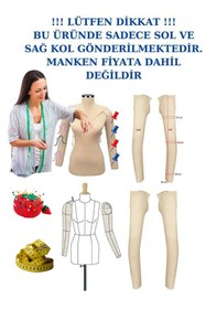 Resim Manken İstanbul Sünger Komple Iğne Batabilen Seyyar Sol Ve Sağ 36/38/40 Beden Uyumlu Prova Mankeni Kolu 