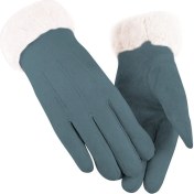 Resim Liangduo Shop E965333A Tarzı Kadın Kış Dantel Sıcak Kaşmir Sevimli Eldivenler Süet Deri Çift Kalınlaşmak Peluş Tam Parmak Bilek Dokunmatik Ekran Sürüş Eldiven (Yurt Dışından) 