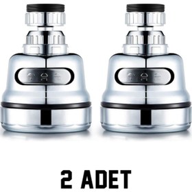 Resim Sardıcı 2 Adet %70 Su Tasarruflu Musluk Başlığı Mutfak Lavabo Krom 3 Fonksiyonlu Başlık 