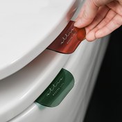 Resim 1 Adet Plastik Tuvalet Oturgağı Kaldırıcı - Hijyenik Temassız Kapak Açacağı, Kendinden Yapışkanlı Banyo Aksesuarı, Elektriksiz Eller Serbest Hijyenik Tutamaç 