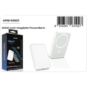 Resim peltech 5000 mAh Kablosuz Şarj Destekli Magsafe Taşınabilir Şarj Aleti Powerbank 