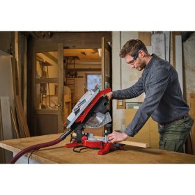 Resim Einhell Tablalı Gönye Testere TE-MS 216 T (1500 W, max. 55 mm x 120 mm kesme derinliği/genişliği, Ø 216 mm testere bıçağı, lazer, masa testere fonksiyonu) - 4300335 