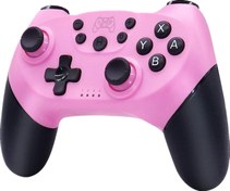 Resim Rzzhgzq [2022 Newest Version] Wireless Controller for Switch/Switch Lite,Pink Switch Pro Controller Gamepad Joypad Remote with Gyro Axis, Turbo and Adjustable Dual Shock Wireless Controller for Girl 