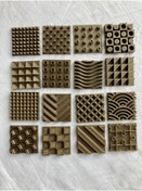 Resim Volala Geometrik Desenli Polimer Kil / Seramik / Kurabiye Mühür Set 16 Parça 