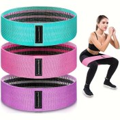 Resim 3 adet fitness direnç bantları, kaymaz elastik gerdirme ipleri, bacak ve kalça kaldırma için uygun, vücut esnetme, vücut antrenmanları, yoga, fitnes tutkunlarına hediye olarak ilk tercih 