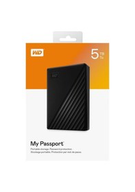 Resim Wd Wdbpkj0050bbk-wesn Mypassport 5tb, 2,5&amp Quot Usb3.2, Taşınabilir, Harici Hdd Siyah, Türkiye Distribütörü Garantili 