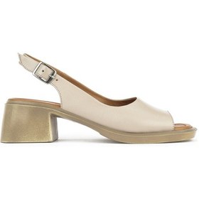 Resim Ziya, Kadın Hakiki Deri Topuklu Sandalet 151992z8004 Buz 151992z8004 804 Buz 