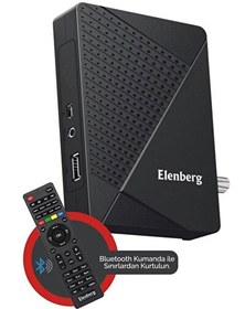 Resim ELB-2023 Çanaklı Çanaksız İnternet TV Destekli Full Bluetooth Kumandalı HD Uydu Alıcı 